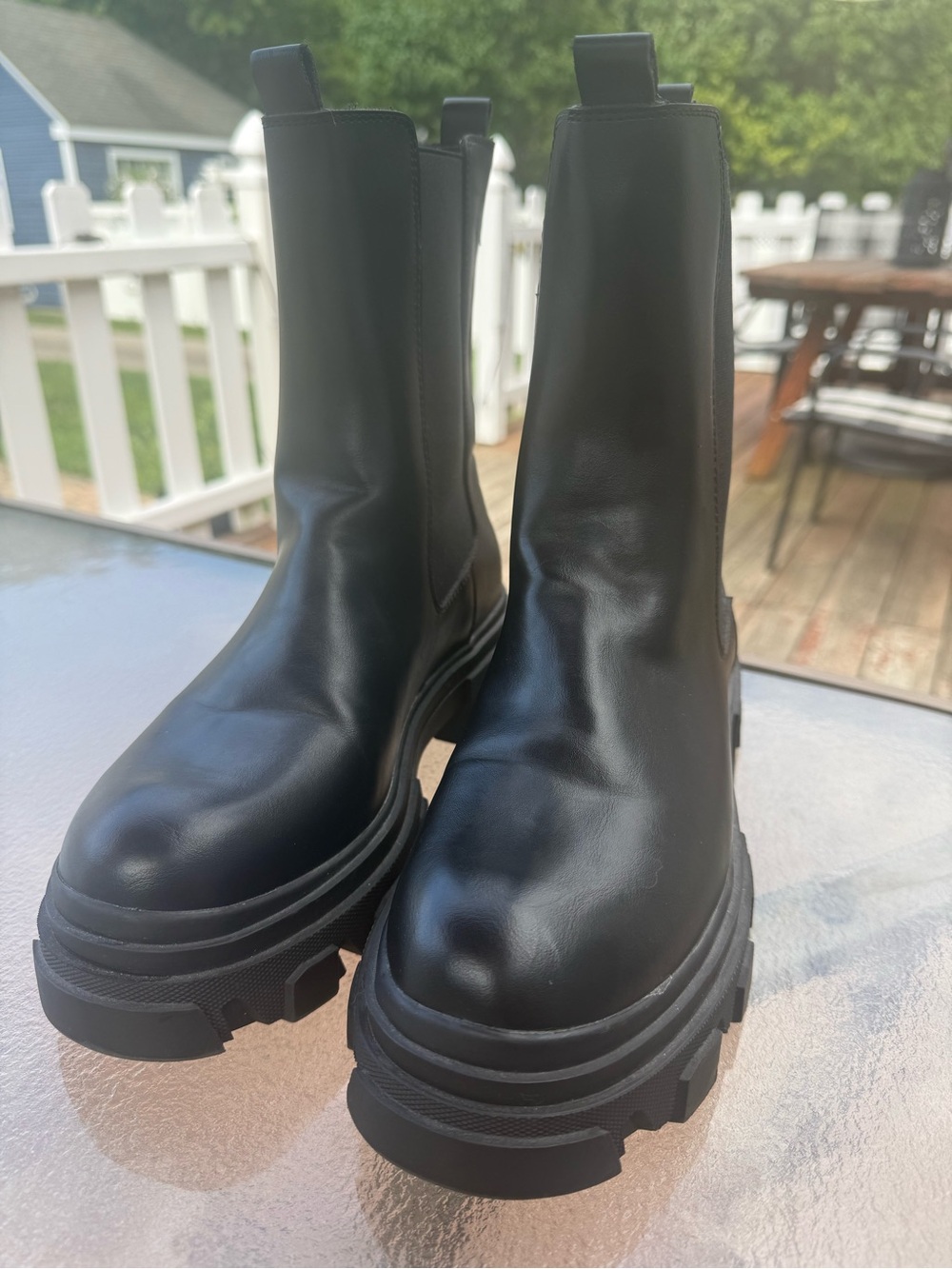 Chunky Black Combat Boots by Dream Pairs